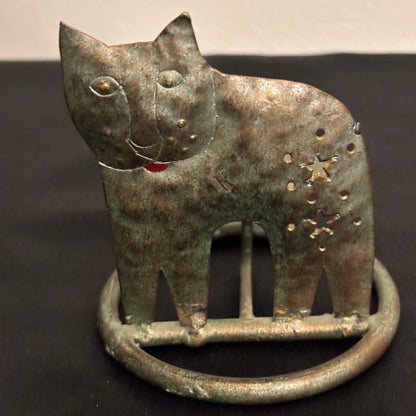 Cat Metal tea light holder