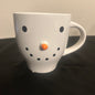 White Snowman face mug