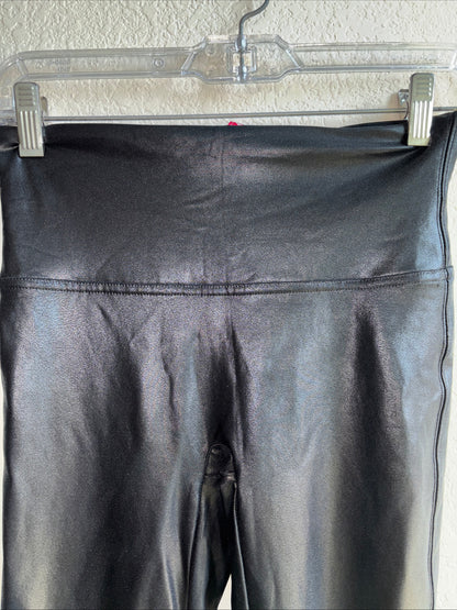 Spanx faux leather, black leggings, size medium women’s