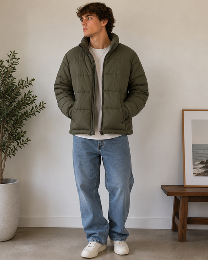 Olive Green Puffer Jacket size 2XL Old Navy