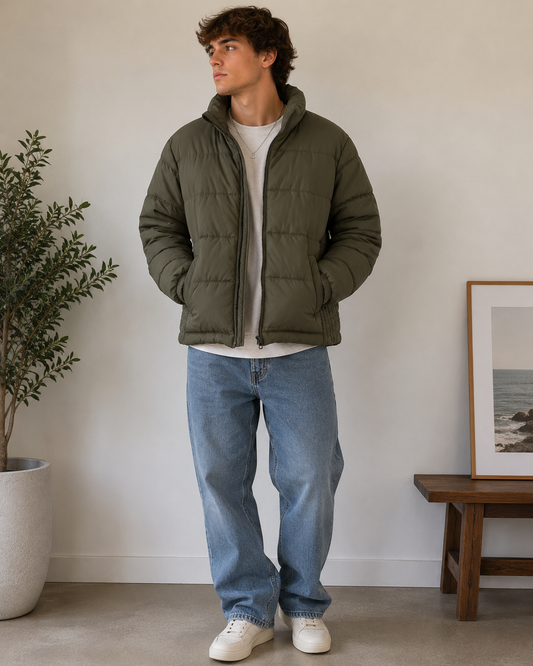 Olive Green Puffer Jacket size 2XL Old Navy