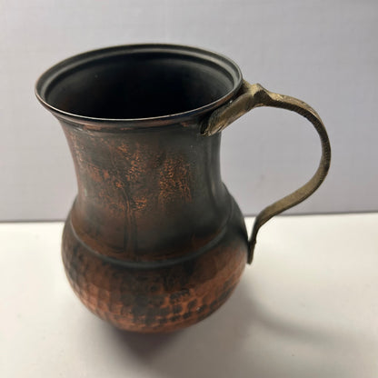 Hammered Brown and Copper toned Metal Pitcher