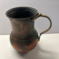 Hammered Brown and Copper toned Metal Pitcher
