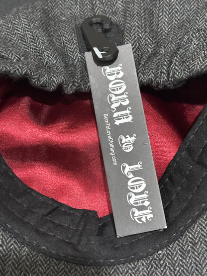 Born to Love Paperboy Hat Charcoal Gray Kids Large. Adult XS