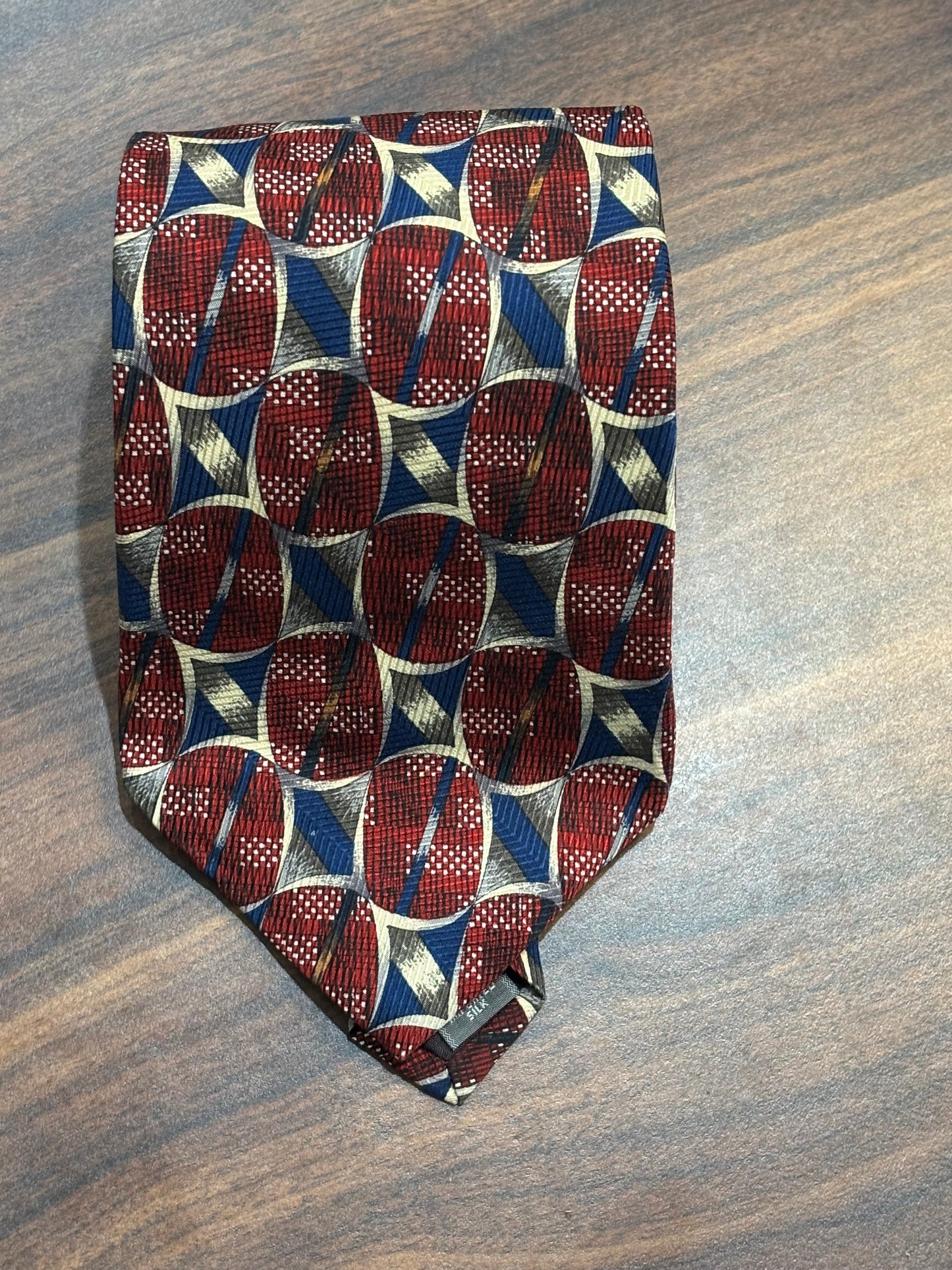 Zylos George Machado Red/Blue Tie 57”  100% Silk