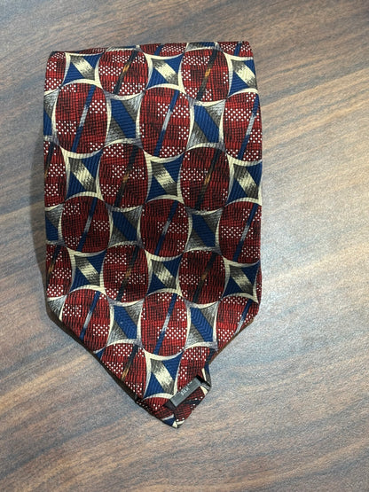 Zylos George Machado Red/Blue Tie 57”  100% Silk