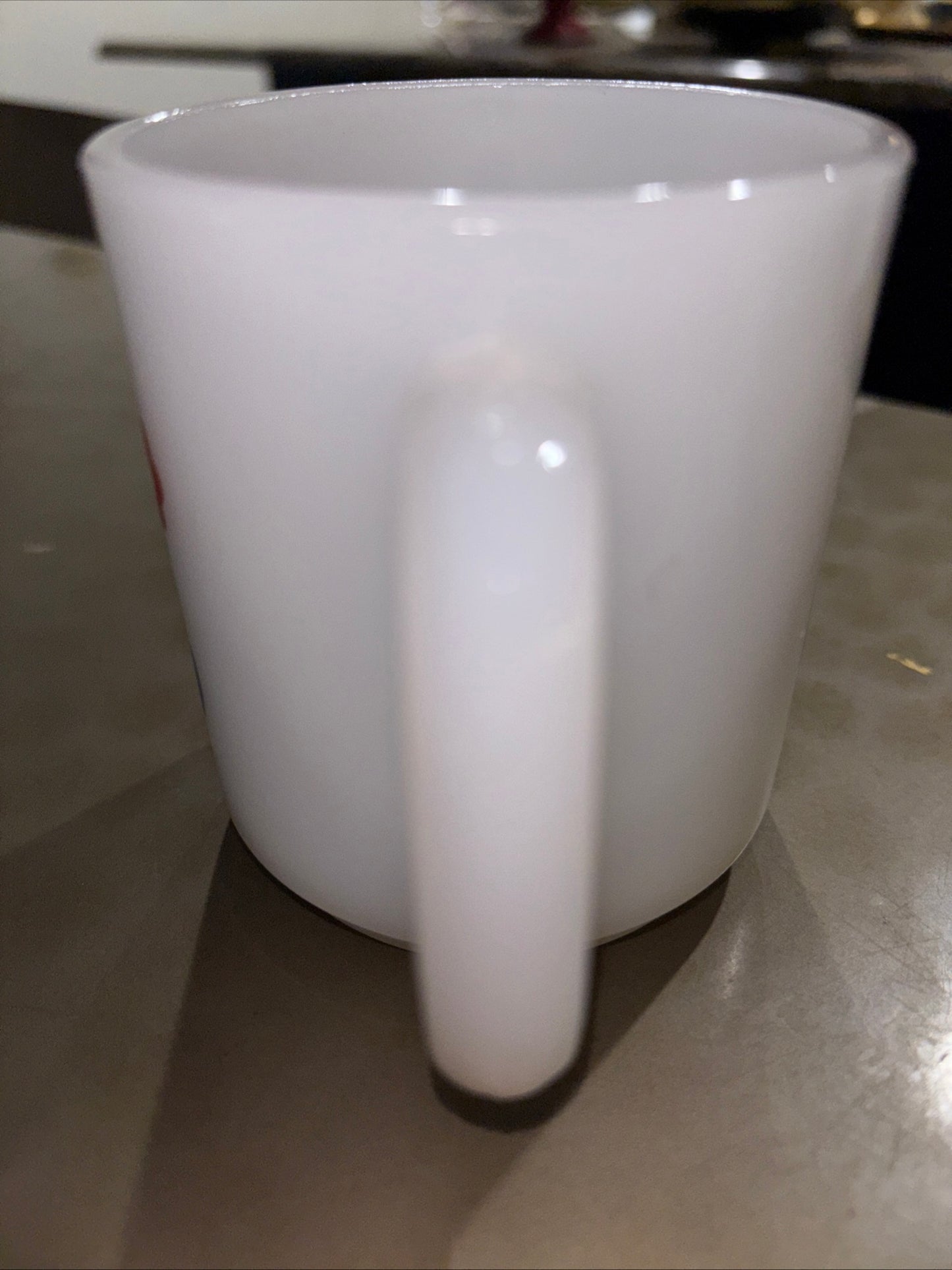 Raggedy Ann and Andy milk glass vintage coffee cup