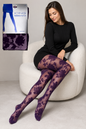 Purple floral pattern pantyhose by Icing size large/XL