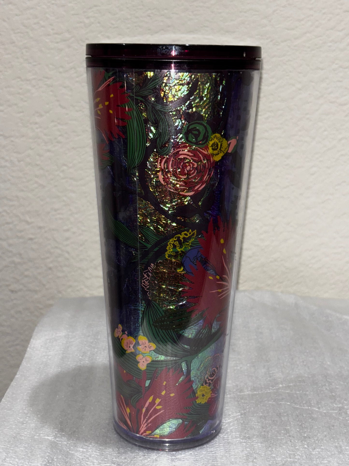 Starbucks Multicolor Floral Metallic Travel Cup size 24oz