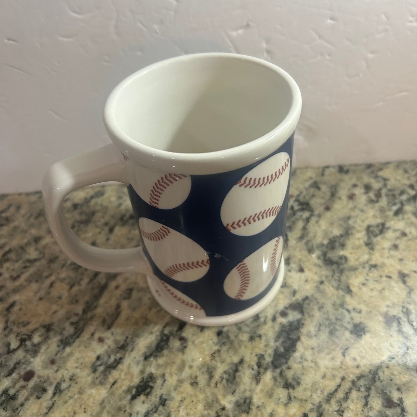 Starbucks BaseBall Blue & White Mug