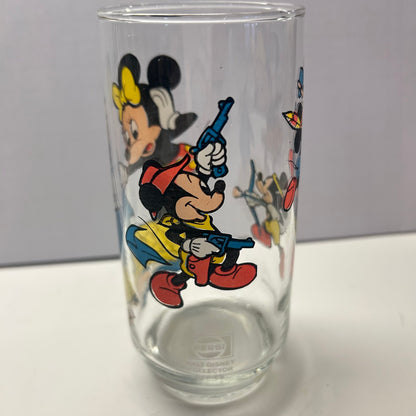 Vintage Disney Characters Micky and Friends Glasses 12oz (Set of 5)