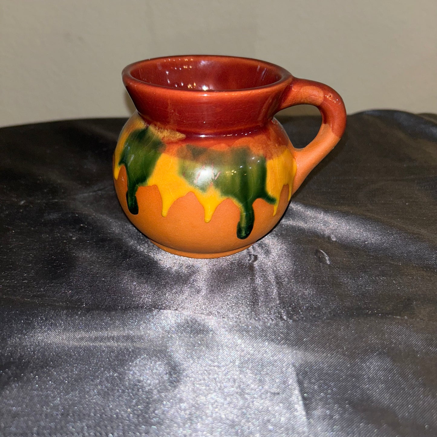 Mug Mexican Pottery handcrafted colorful original 8oz