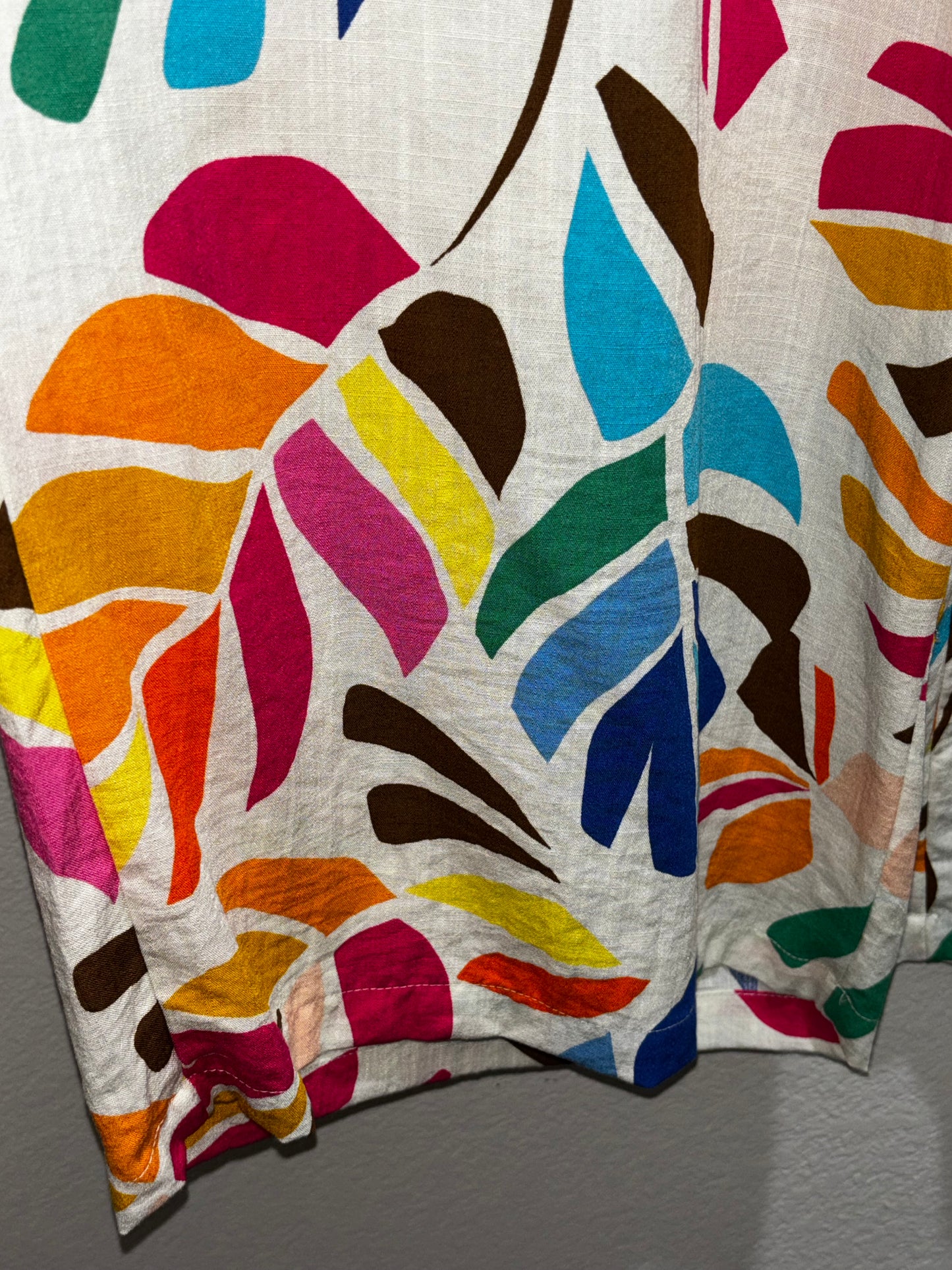 Tabitha Brown Multicolor Leaf Design Wide Leg Pants Women’s size 1X
