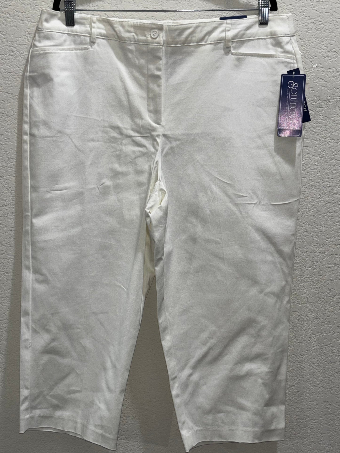Harve Bernard Solutions Women’s White Crop Pants size 18