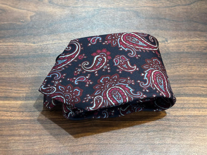 Liberty Black w/ Red & Blue Paisley Design Tie 100% Silk 56”