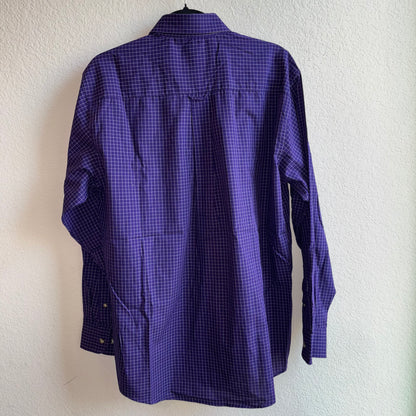 TCU Purple w/ Thin White Lines Long Sleeve Polo