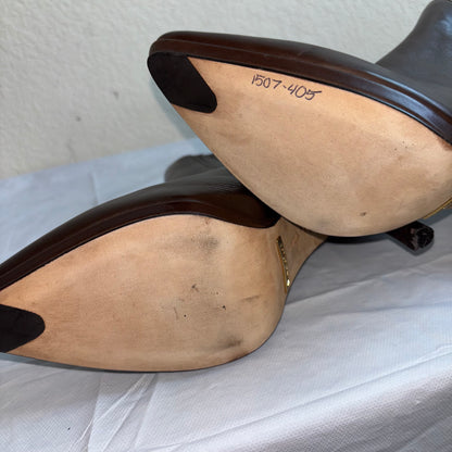 Cole Haan Nike Air Brown Leather Ankle Heel Boots women’s 8