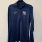 NY Yankees Nike dry fit 1/4 Zip Blue Long Sleeve Pull Over size large