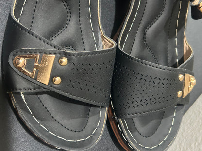Black Heel Women Sandals size (41) 9