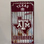 Texas A&M Rustic Football Wall Decor 12x21 inches