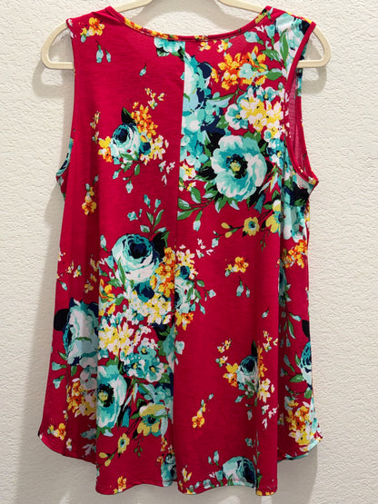 Hemish Womens Floral Sleeveless Tunic size XL