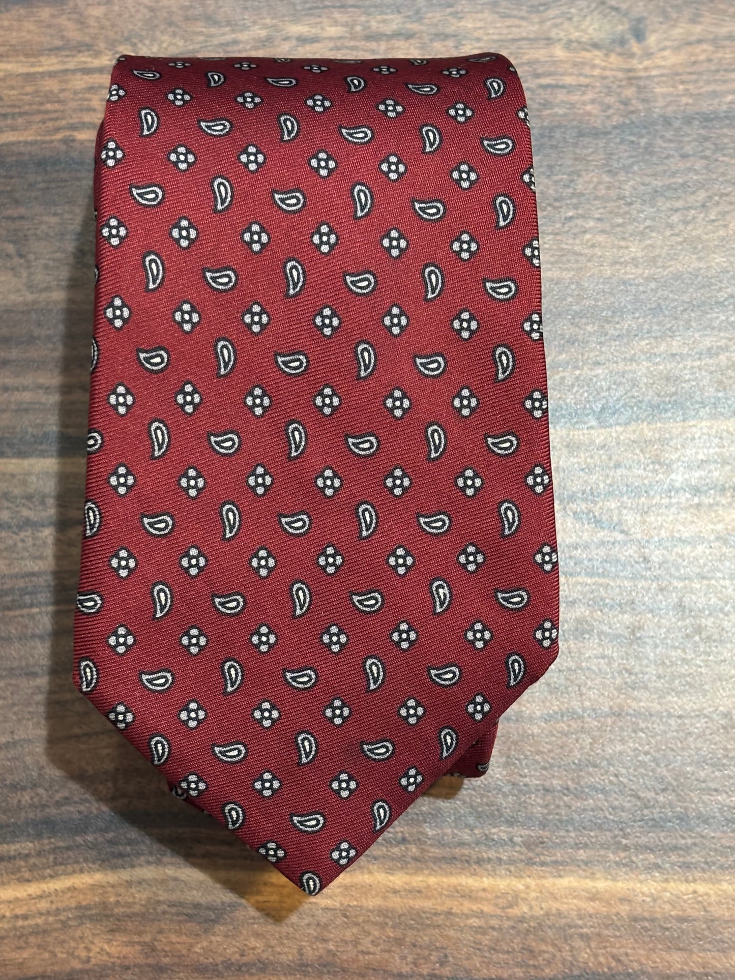 Neiman-Marcus Red Tie 100% Silk 56”