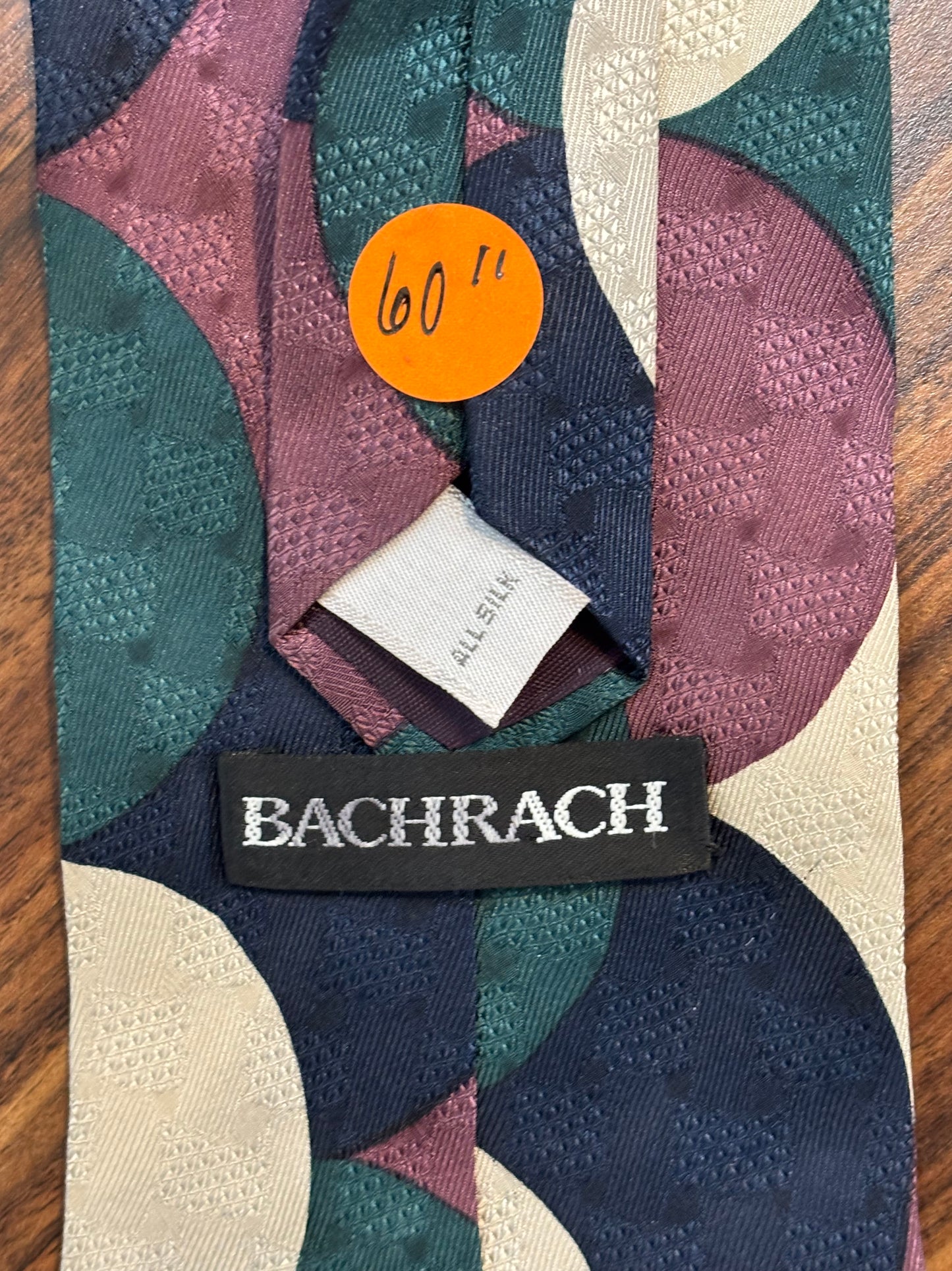 Bachrach Multi-Colored Tie 60” 100% Silk
