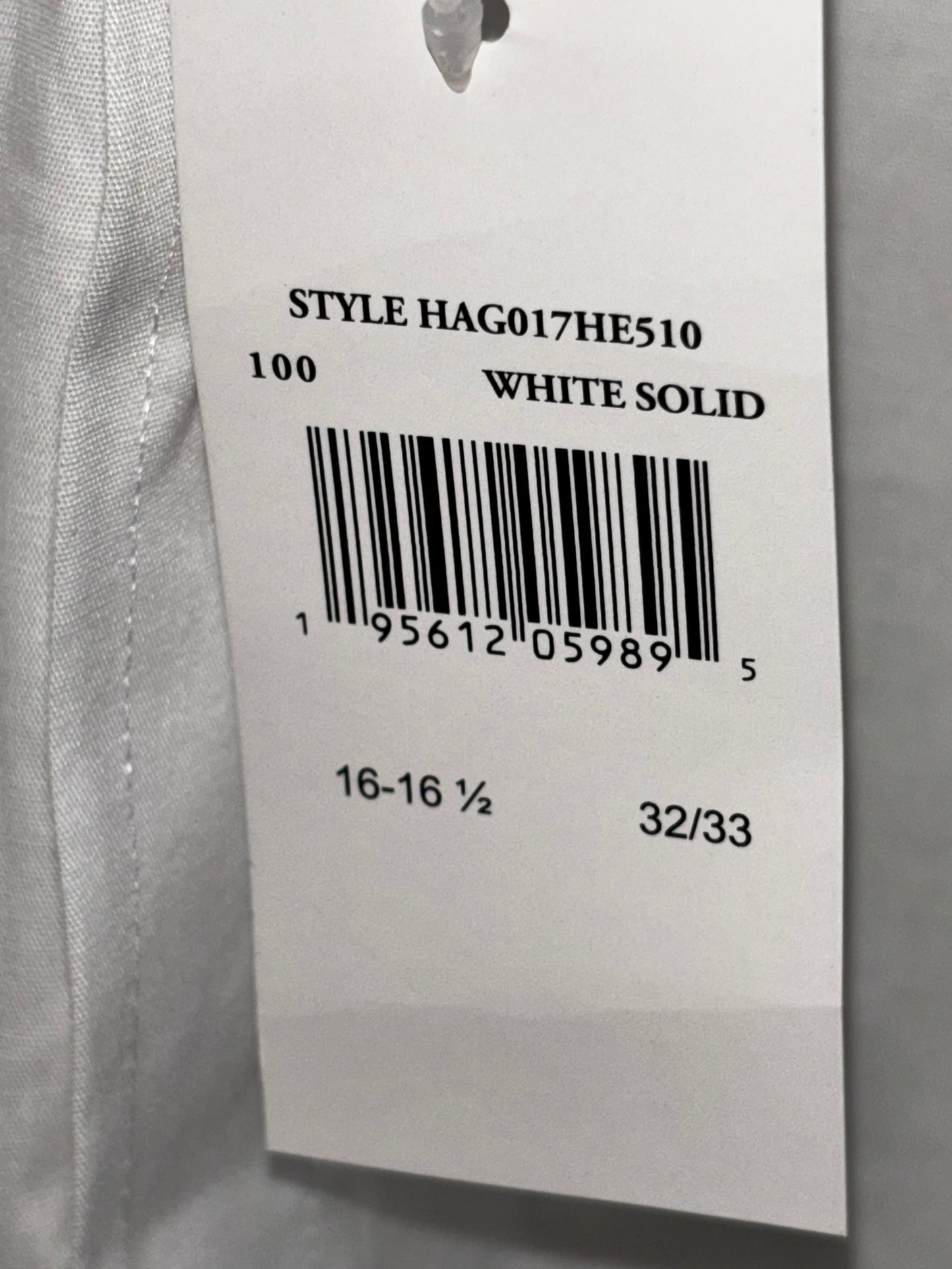Haggar White Mens Button Down long sleeve shirt (NWT)