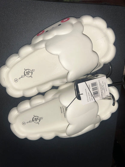 Solemates White Cloud Design Slides women size 8