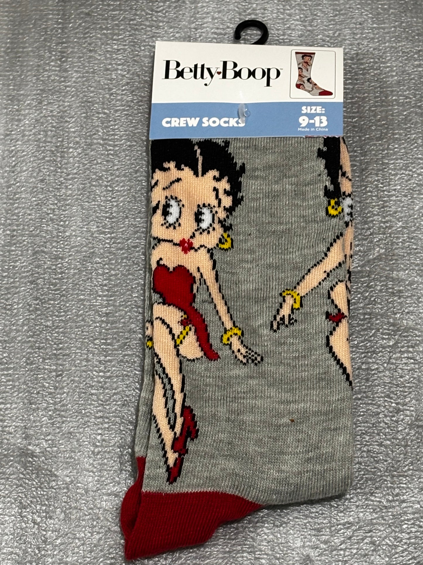 Betty Boo Socks and decorative brooch pin