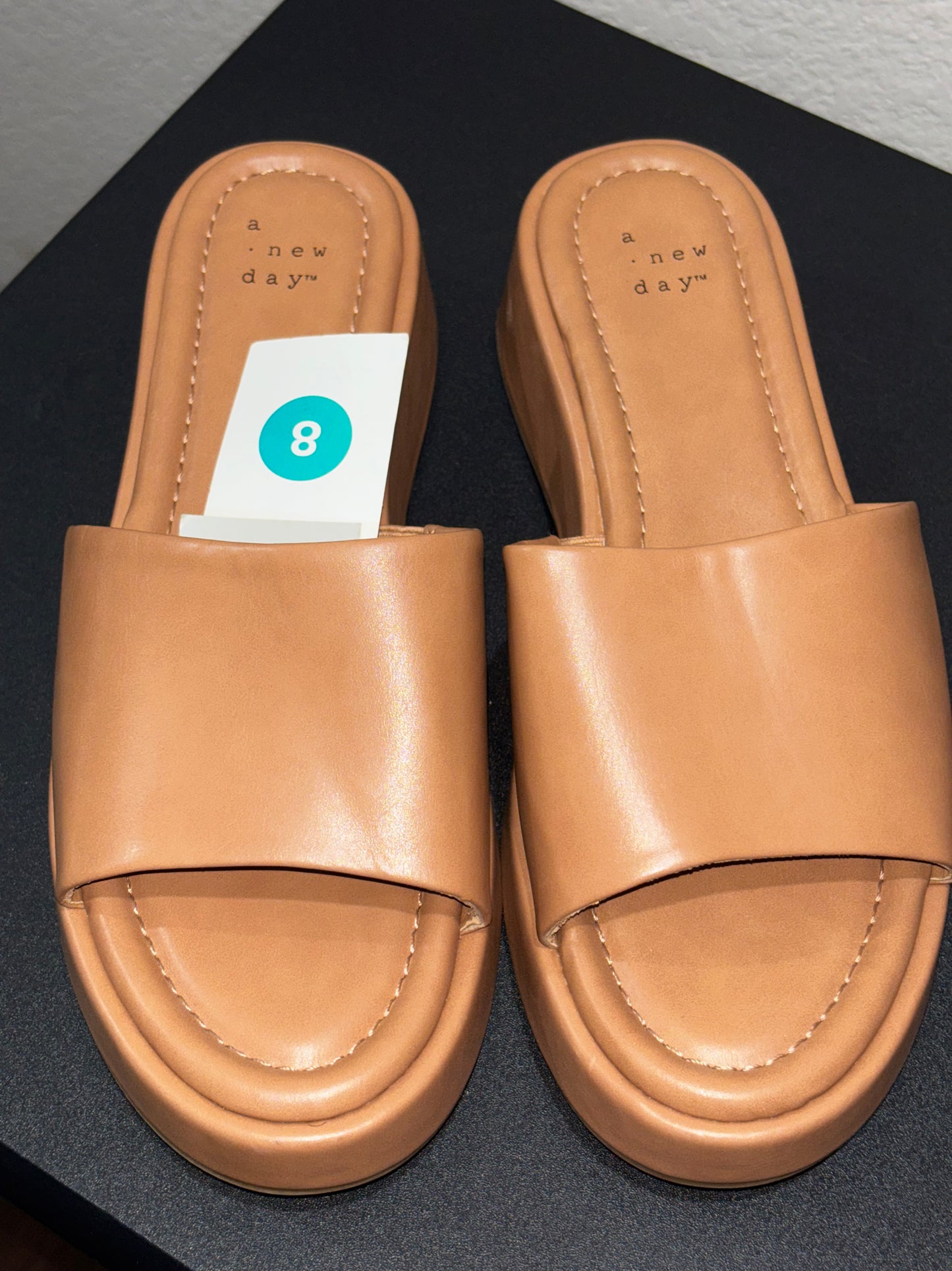A new day tan wedge shoes Women’s size 8