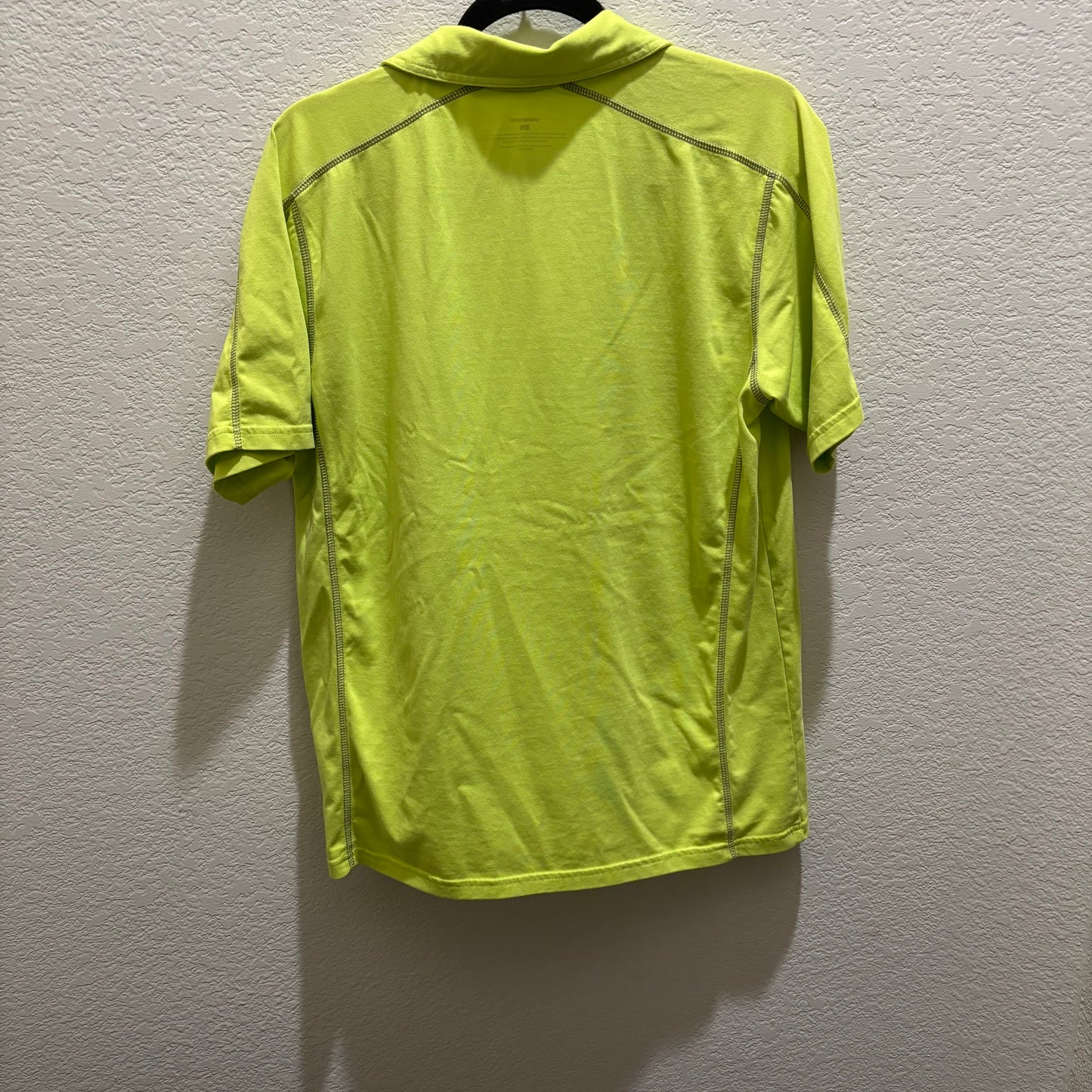 Patagonia lime green golf polo mens large