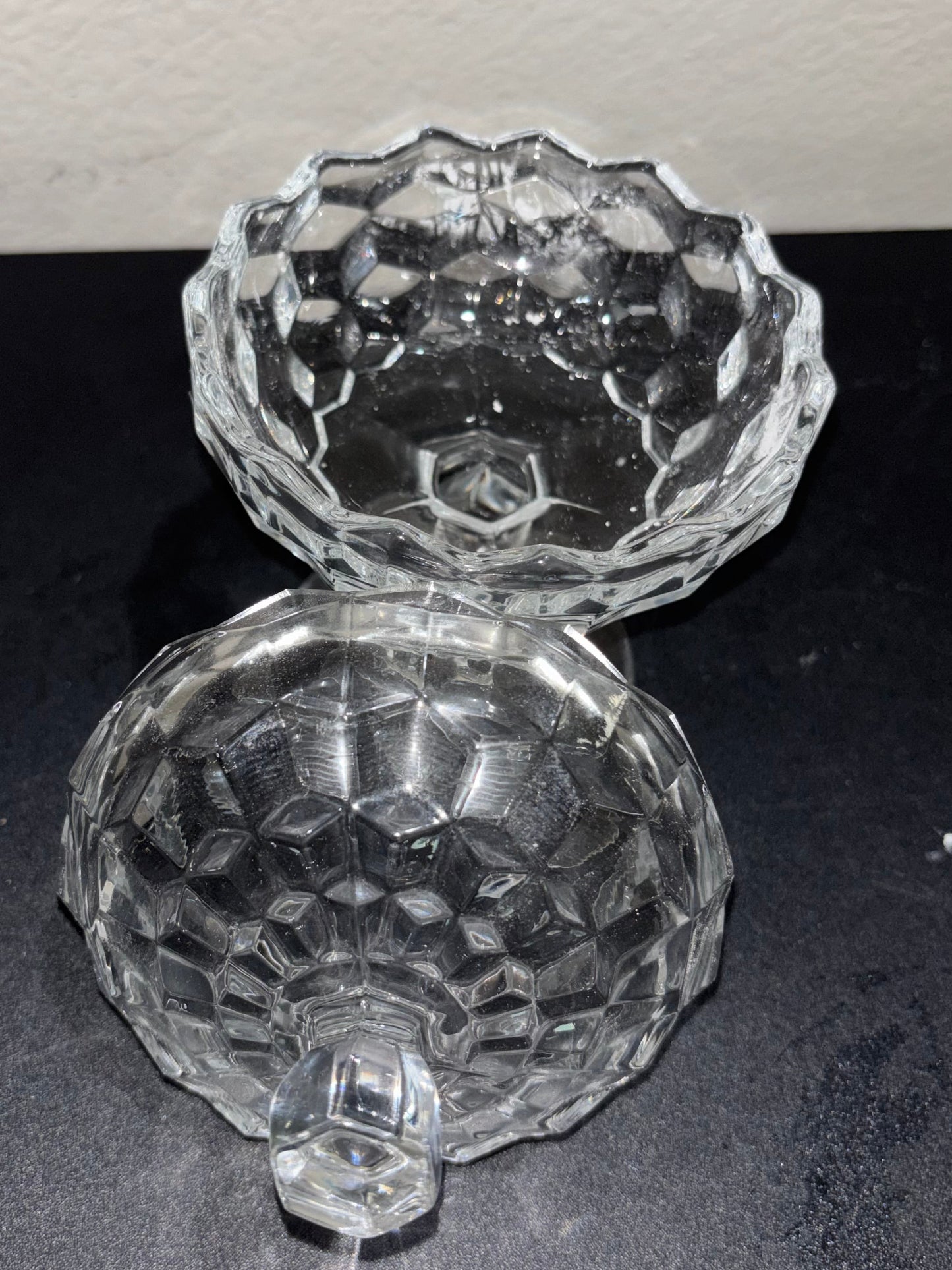 Crystal Pedestal Candy and Trinket Dish