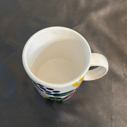 Mug White with Colorful Fruit Design 8oz