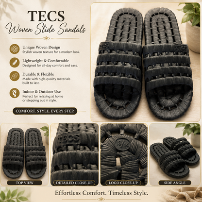 Men’s Black Sliders by TEC size 13/14