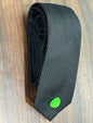 Black w/ Polka Dots Tie 100% Silk 50”