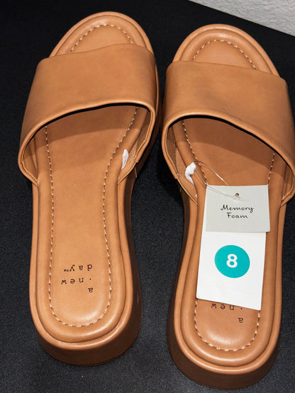 A new day tan wedge shoes Women’s size 8