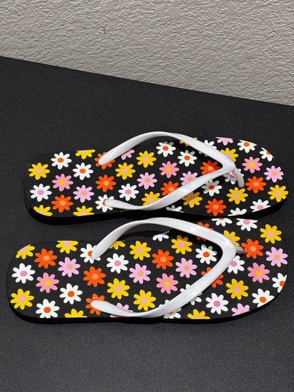 Women’s Floral Pattern Flip Flops size 9