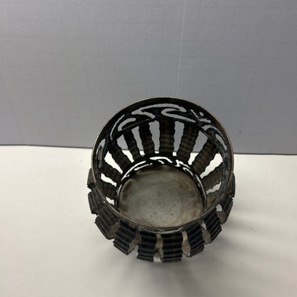 Vintage Tin Can Luminary Metal Candle Holder