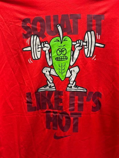 The Nike Tee “squat it like it’s hot” Red T-shirt size medium