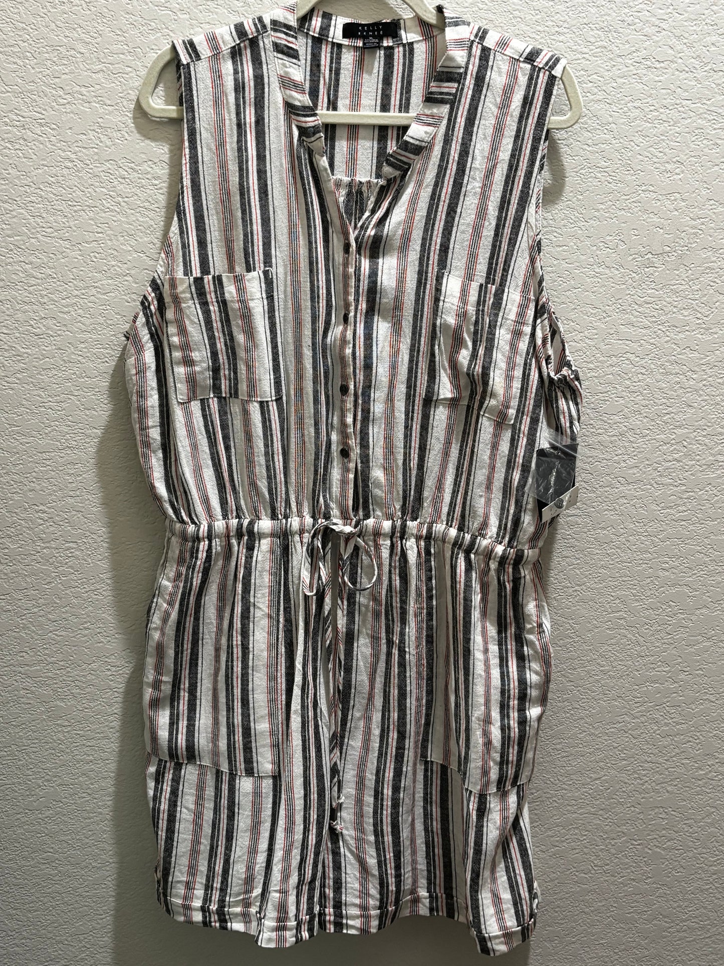 Kelly Renee Women’s Striped Romper Shorts size XL