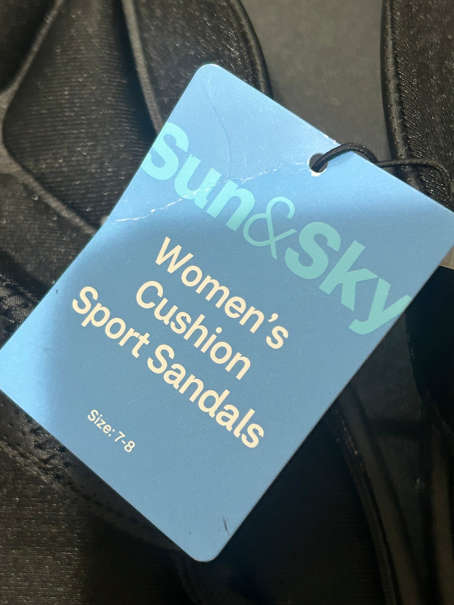 Sun and Sky Women’s Black Cushion Sport Sandals size 10