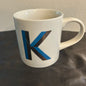 Mug White w/ Blue and Gold Monogram “K”