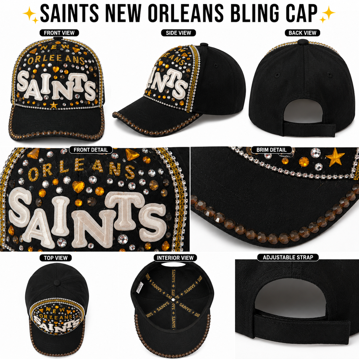 New Orleans Saint Hat custom made Women