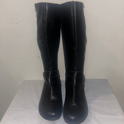 BOC knee high black vegan leather boots women’s  size 10