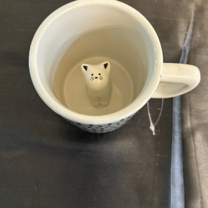 White  “Cat Mom” Mug