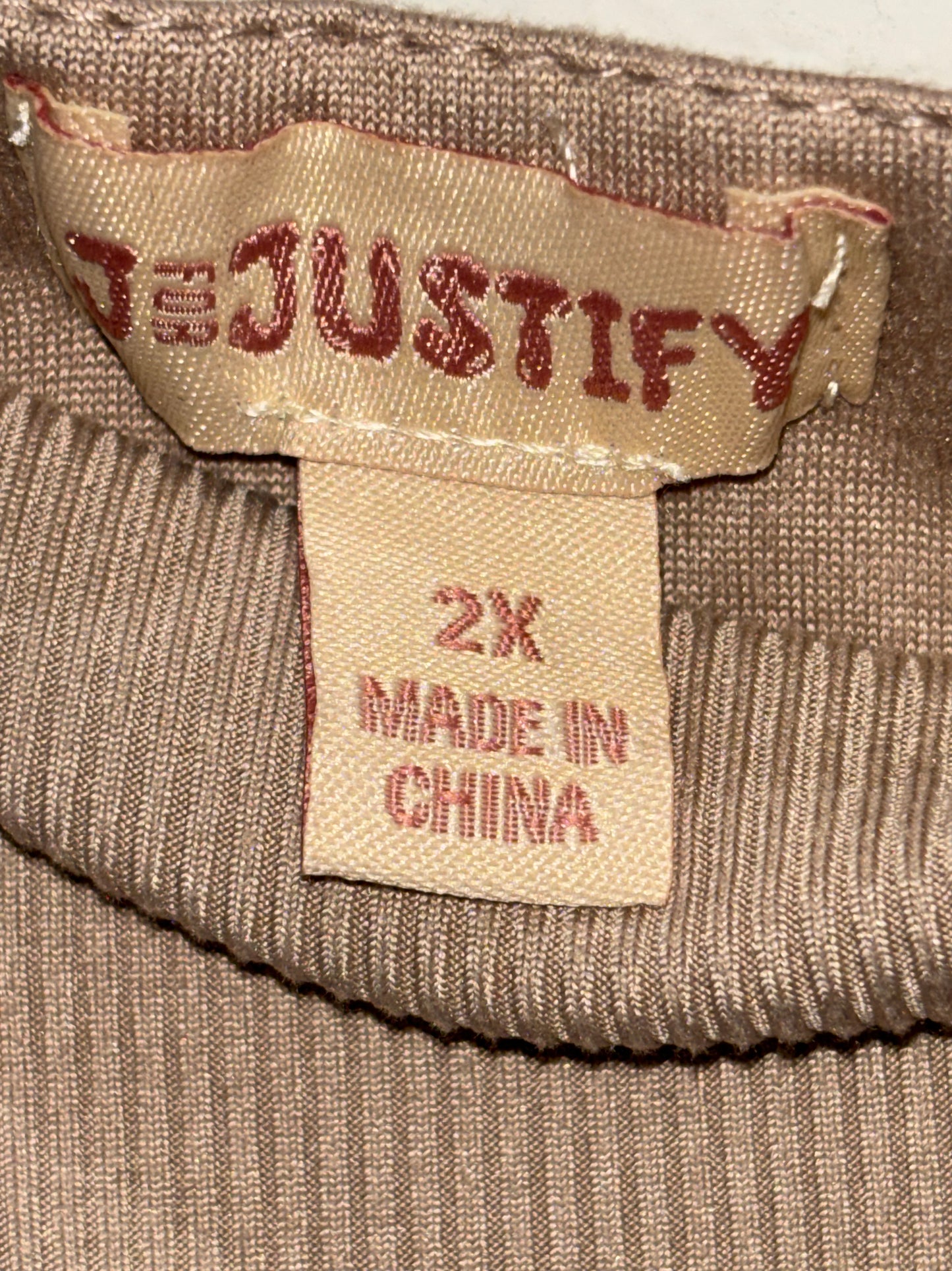 Taupe Tank Dress Women’s size 2X by Justify