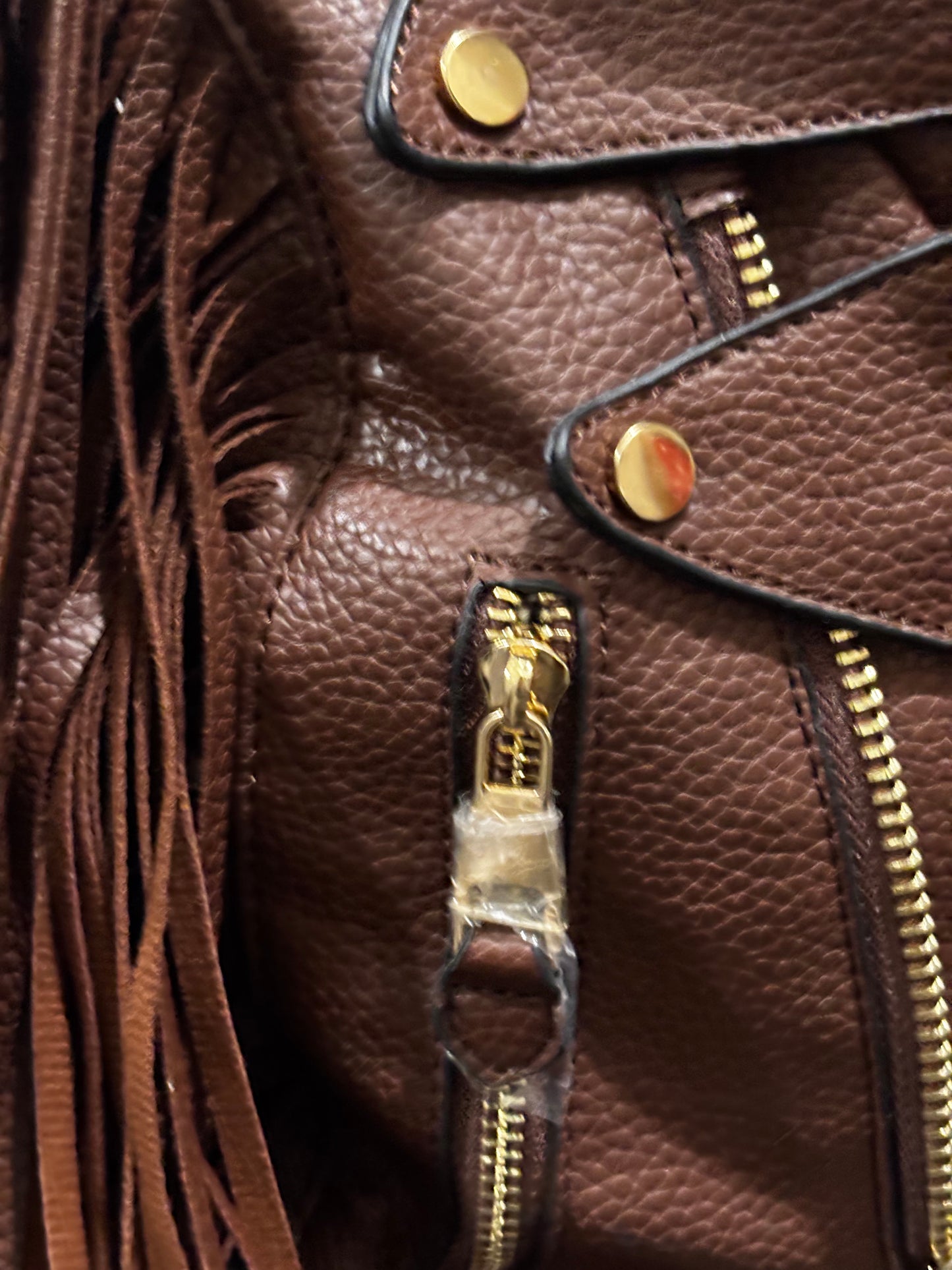 Brown Moto Jacket Handbag/Backpack
