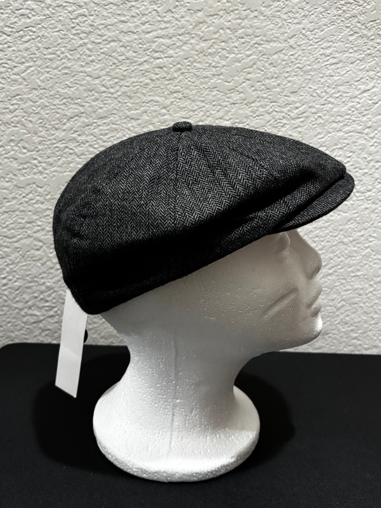 Born to Love Paperboy Hat Charcoal Gray Kids Large. Adult XS
