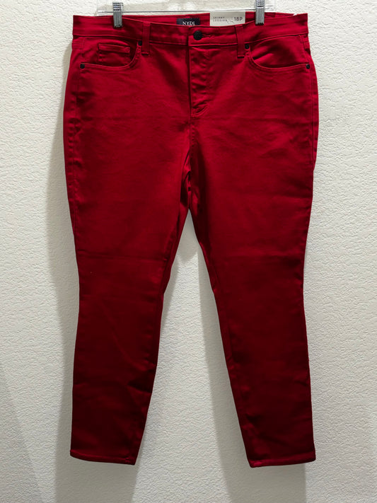 NYDJ Red Skinny Legging Denim Jeans Women’s size 18P